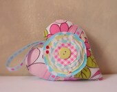 Lavender heart vintage pink fabric