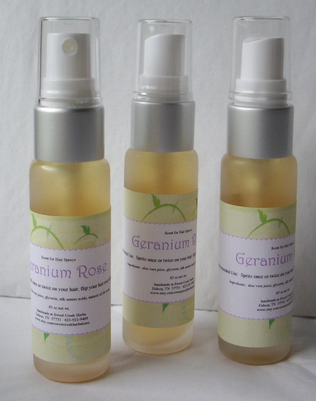 Scent for Hair Spray, Geranium Rose