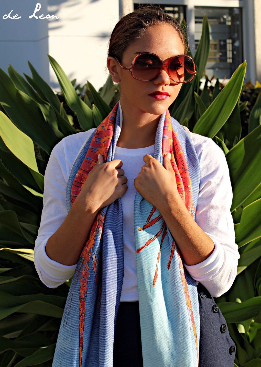 Florida Lobster Organic Cotton Scarf