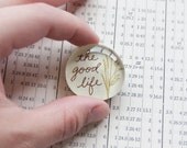 The Good Life doodle - glass bubble magnet
