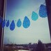 Translucent raindrop garland