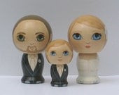 Custom Wedding Cake Toppers with Child Hand Painted