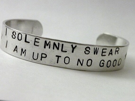 Handstamped No Good Cuff Bracelet