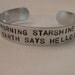 Candy Liquor Willy Wonka Stamped Custom Silver Metal Medium Cuff Bracelet