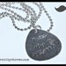 I Mustache You a Question Guitar Pick Hand Stamped Pendant Custom Metal Pendant