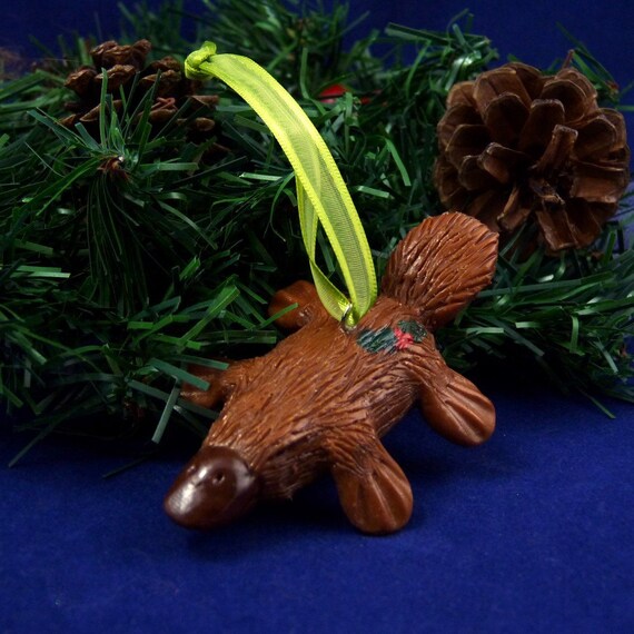 the xmas platypus ornament with holly tush by noadi on etsy the xmas platypus ornament with holly tush by noadi on etsy
