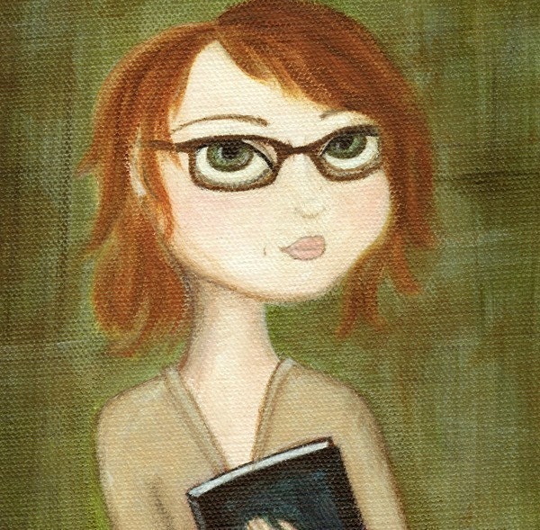 Redhead Reader art print