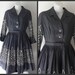1950 dress - 1950s full skirt dress - Medium - M