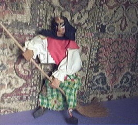 Vintage Hand Carved Norwegian Kitchen Witch or by cottageprims