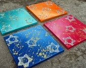 Original Abstract Stars Oil Paintings OOAK