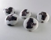 Retro Camera Fabric Covered Buttons