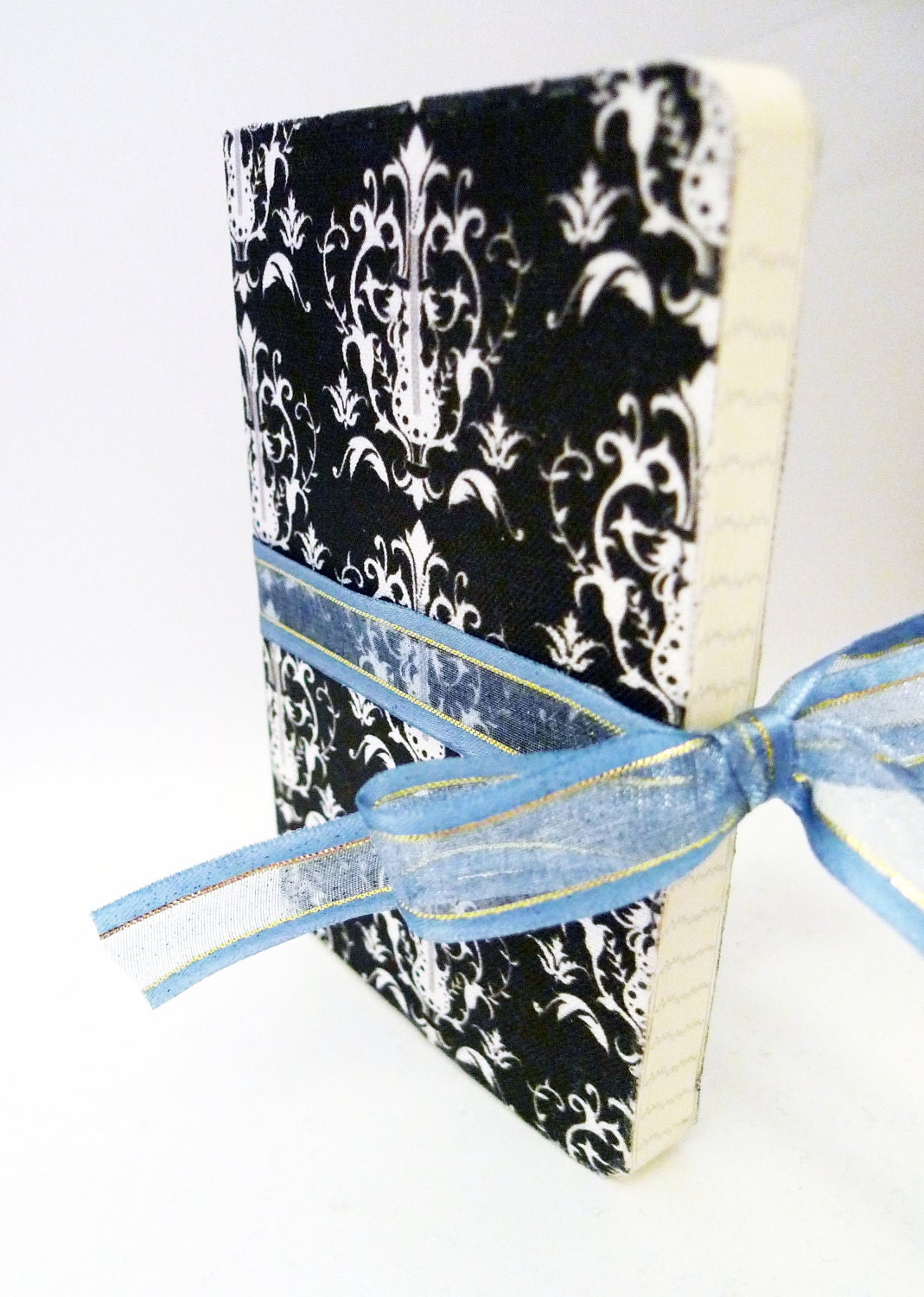 Handmade Retro Guitar Damask Fabric Covered Notebook Journal