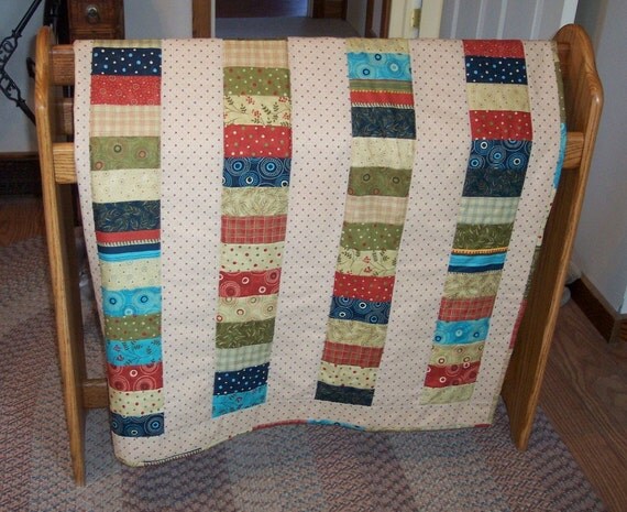 Hand Quilted Roman Coins Scrap Quilt