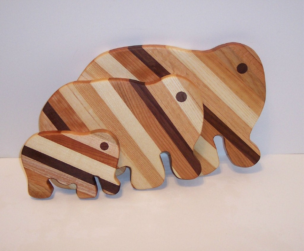 3 Elephant set of Cutting/Cheese Boards
