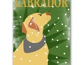Yellow Dog Labrador Retriever Dog, Fine art print, wall, decor, illustration, pet, animal, lab