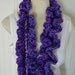 Purple Lavender Lacy Ruffled Boa Long Scarf