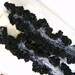 Black White Boa Ruffled Scarf