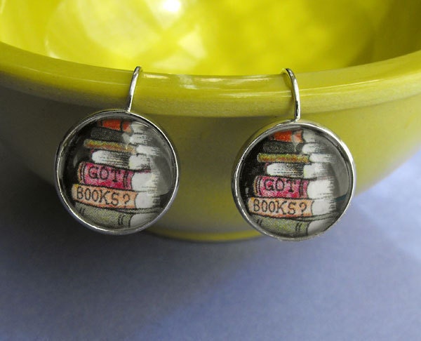 Got Books Bookstack Earrings Book Pile Literary Bookish Jewelry