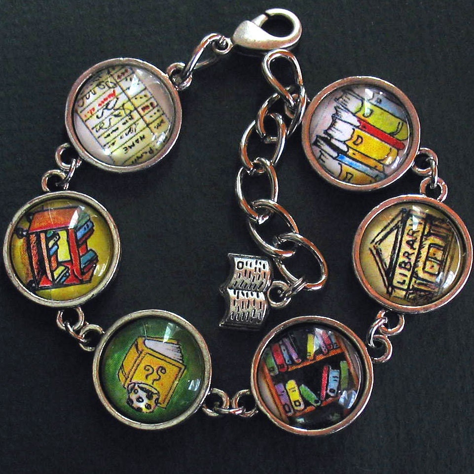 Library Librarian Bracelet Literary Jewelry