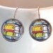 Book Stack Earrings Bookish Literary Themed Round