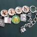 Bookish Charm Bracelet Literary Book Themed Jewelry