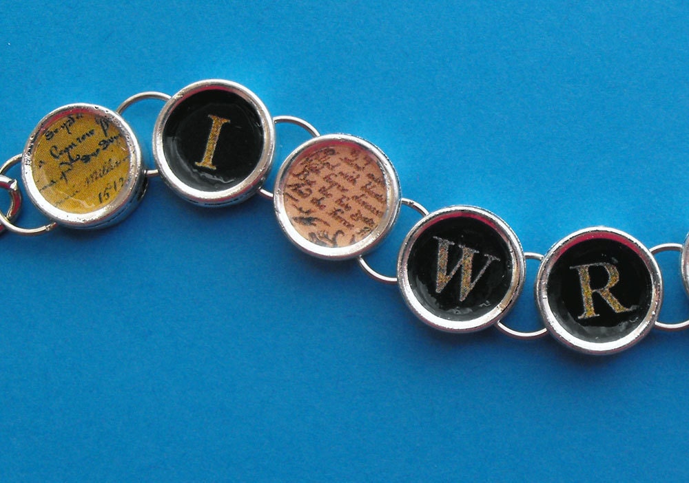 I Write Bracelet Writers Authors Writing Literary Jewelry Silver Colored
