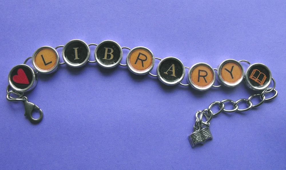 Library Love Bracelet Readers Literary Themed Jewelry