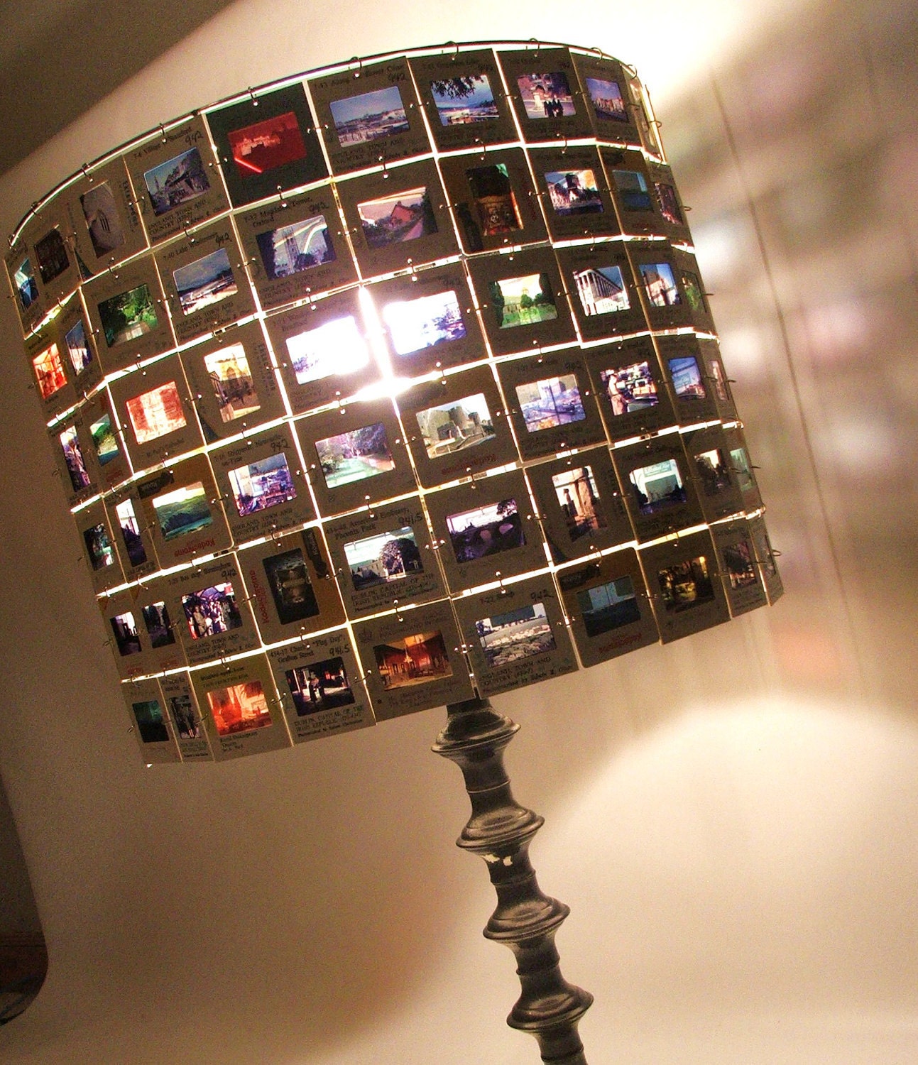 made to order Europe Travel Lamp Shade made from Vintage 35mm Slides