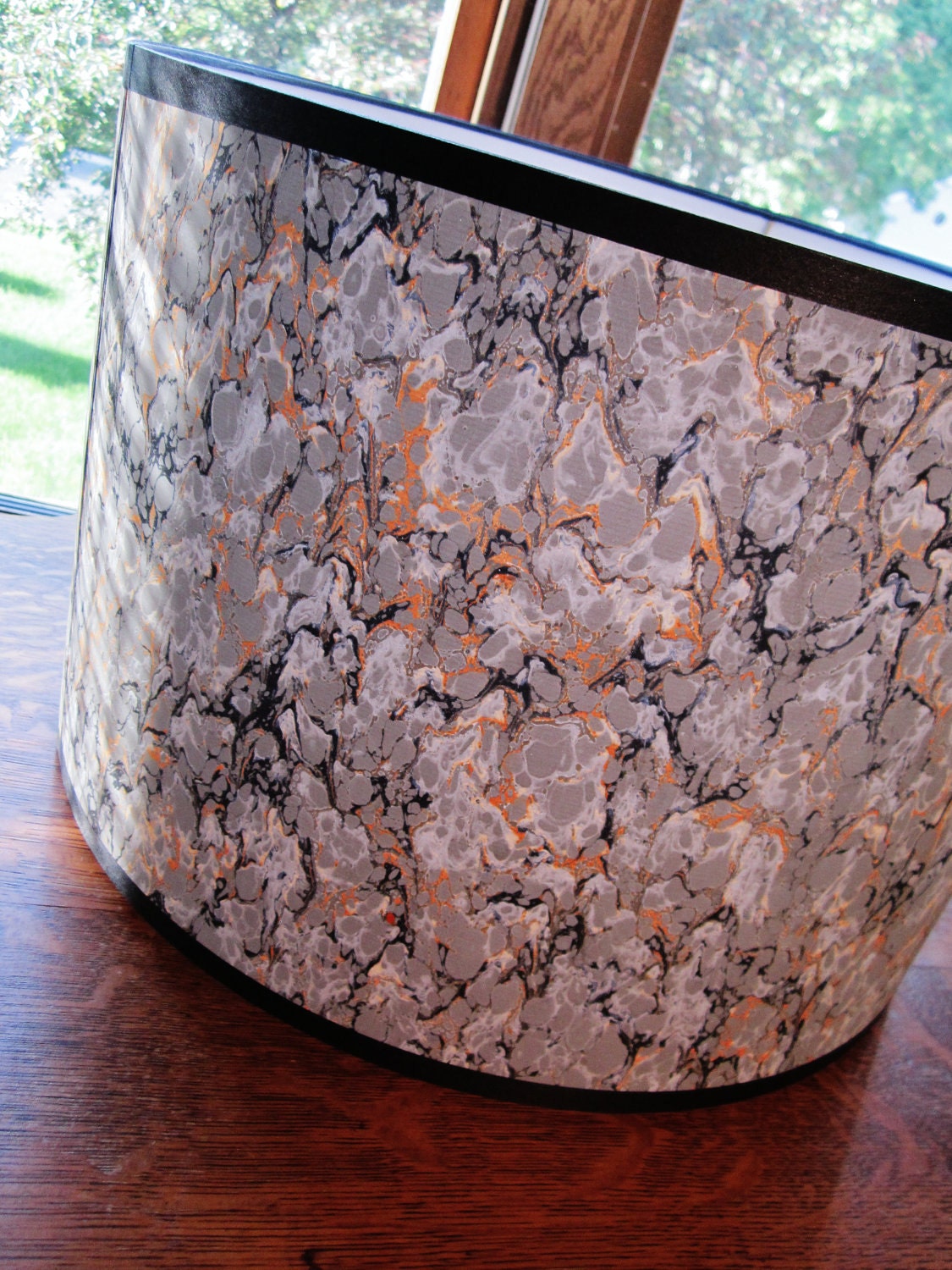 French marbled paper lamp shade