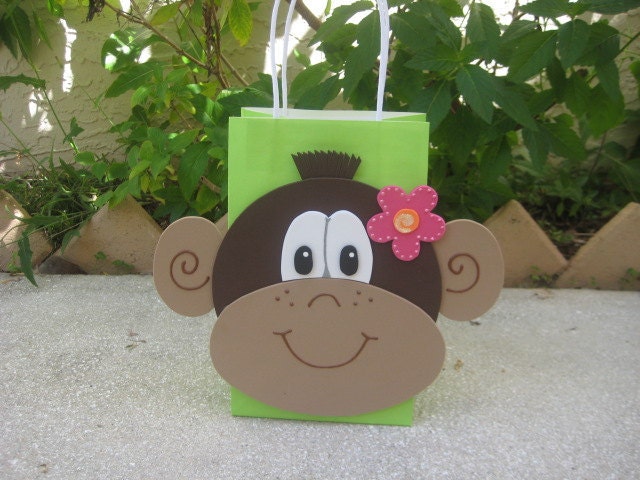 Mod Monkey Birthday Party Favor Bag