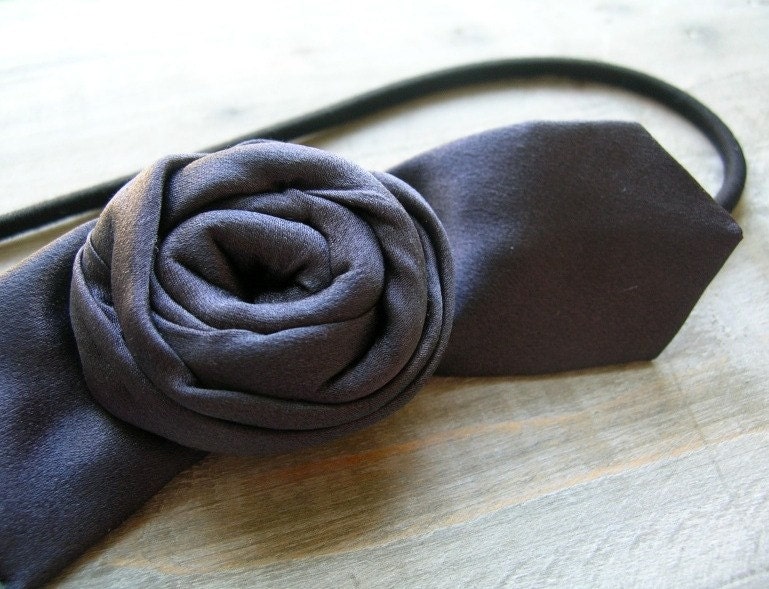 30% off Upcycled Necktie Headband Silky Gray One of a Kind Eco Gift for Women by OrdinaryMommy on Etsy