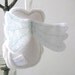 Angel Owl Felt Christmas Ornament // White Woodland // Shimmery Tulle Wings by OrdinaryMommy on Etsy
