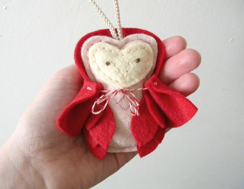 Fairytale Felt Owls Little Red Riding Hood and the Wolf Masked Owl Nursery Decor Door Knob Hanger Ornaments by OrdinaryMommy on Etsy
