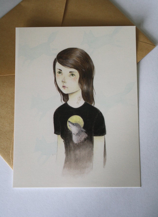Postcards - set of four - Wolves