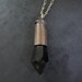 Memento Noir - Black Chandelier Crystal Bullet Long Necklace