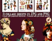 Paper Doll  / Art Doll Passion Digital Collage Sheet no234