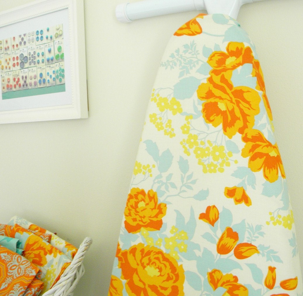Ironing Board Cover - Rose Bouquet in Amber