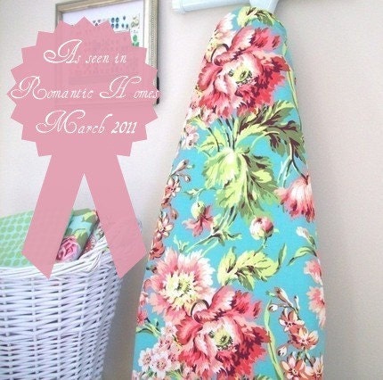 Ironing Board Cover - Bliss Bouquet in Teal