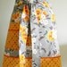 Half Apron - Flea Market Fancy Floral Wrap in grey and orange