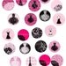 Shabby Chic Distressed MODERN Digital Collage Sheet 1.5 CIRCLE Polka Dot Page