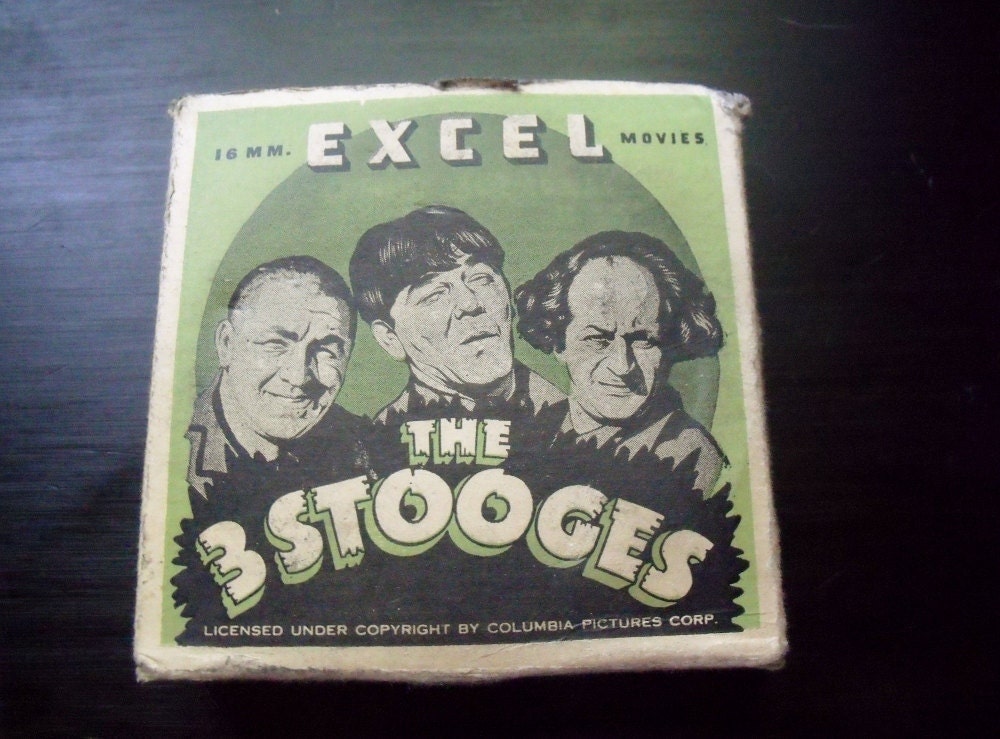 3 Stooges 16 mm film short - Excel Film Company - Hungry Three