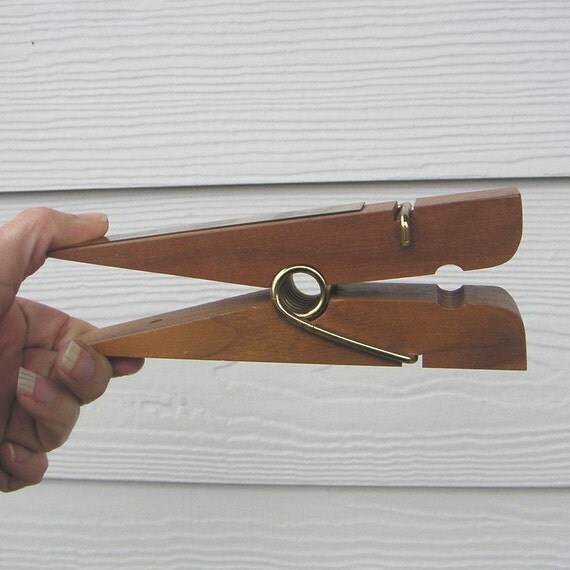 Large Novelty Vintage Wood Clothespin VIP Paper by fifthquadrant