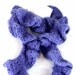 Handmade Crochet Scarf Blue Twisted Ruffles, Swirling Seas