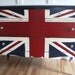 SPECIAL ORdER : Super CHiC hand painted Union JACK English flag antique wood Dresser (Special orders AVAILABLE)