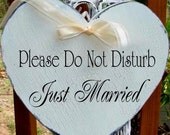 JUST MARRIED Do Not Disturb Wedding signs Decorations 8x7