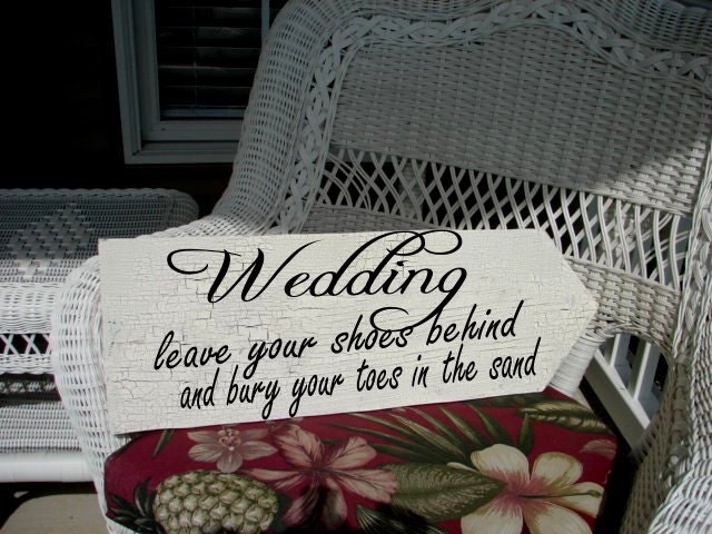 Beach Wedding Signs Wedding Decorations ARROW 24x8