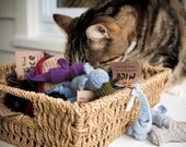 felted wool catnip mice