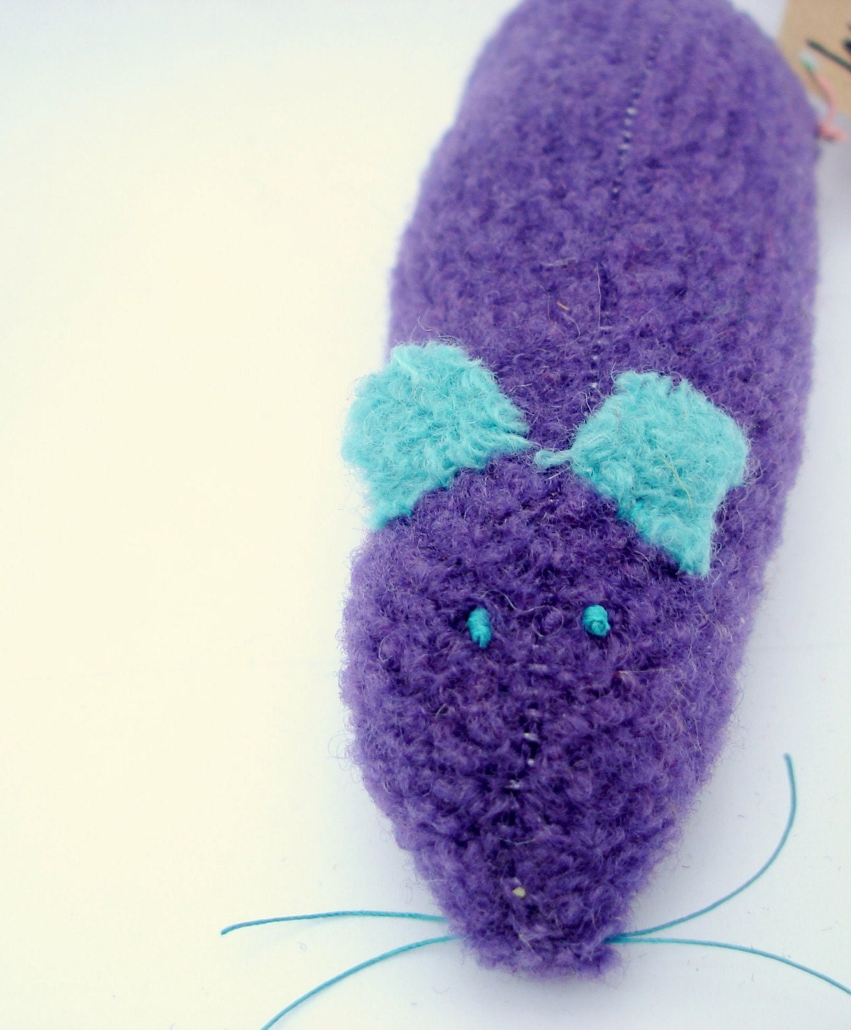 darn socks upcycled wool sock cat toy