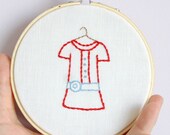 Hoop Art Hand Embroidery Baby Girl Room Decor Baby Shower Gift Light Blue Mushroom MADE TO ORDER