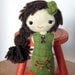 Cloth Doll Handmade All Natural Wool Autumn Colors Brunette DELAYED SHIPPING